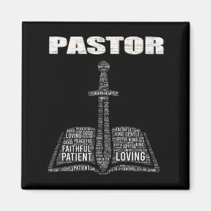 Aimant Nuage de mots du ministre chrétien Église Pasteur