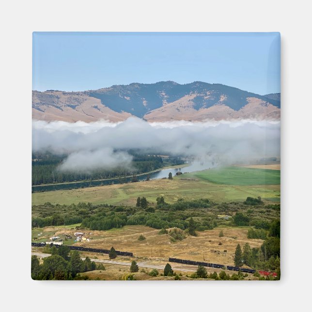 Aimant Nuages au-dessus de la rivière Flathead (Devant)