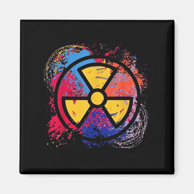 Aimant Nuclear Medicine Radiation Symbol Colorful Radiolo (Devant)
