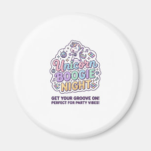 Aimant Nuit de Boogie de Licorne Gras Typographie Graphiq