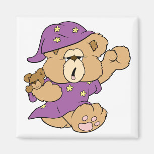 Aimant nuit endormie nuit mignonne teddy ours design