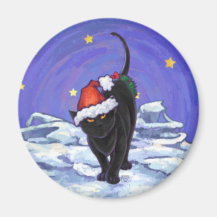 Aimant Nuit étoile Noir Chat Noël