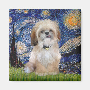 Aimant Nuit étoilée - Shih Tzu (F)