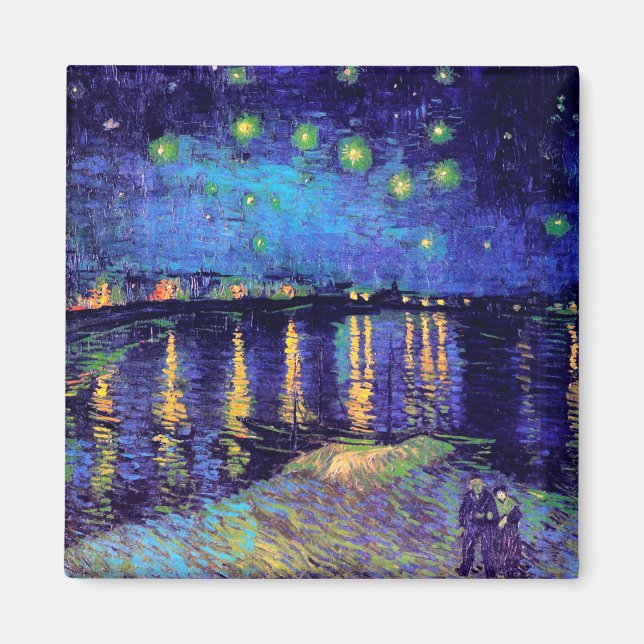 Aimant Nuit étoilée sur le Rhône Van Gogh Art (Devant)
