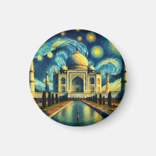 Aimant Nuit étoilée Taj Mahal India