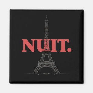 Aimant Nuit Nuit Nuit Nuit Mots Français Paris Tour 