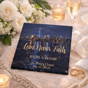 Aimant Nuit Romantique à New York, Sauvegardez la Date
