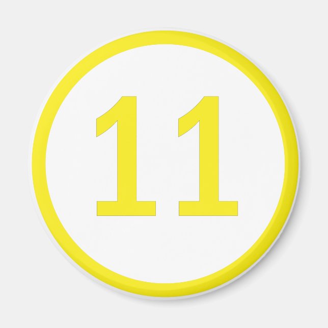 Aimant numéro 11 dans un cercle (Devant)