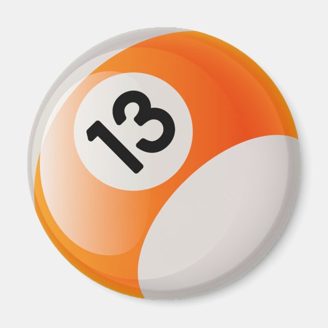 AIMANT NUMÉRO 13 BILLIARDS BALL (Devant)