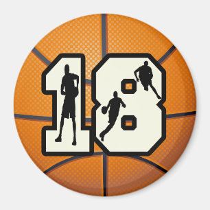 Aimant Numéro 18 Basketball