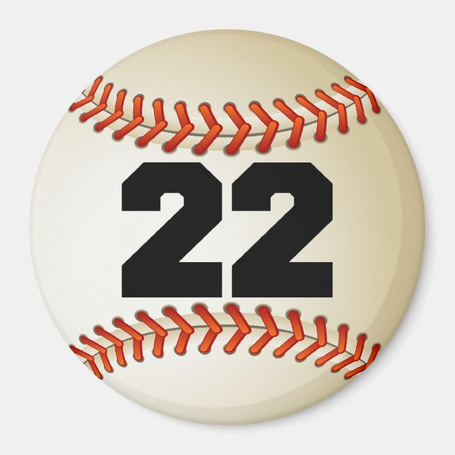 Aimant Numéro 22 Baseball (Devant)