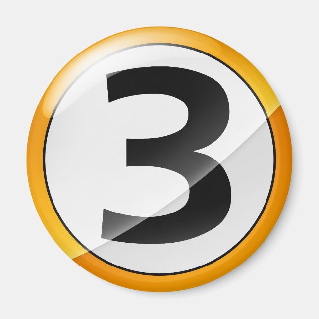 Aimant numéro 3 or (Devant)