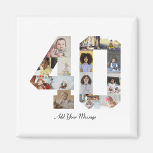 Aimant Numéro 40 - Collage photo