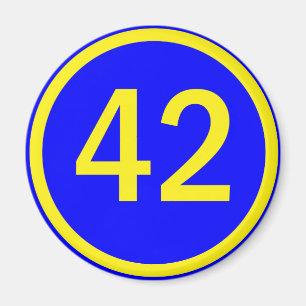 Aimant numéro, 42, dans un cercle