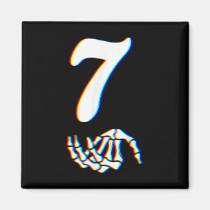 Aimant Numéro 7 Main de squelette de meme correspondant 6