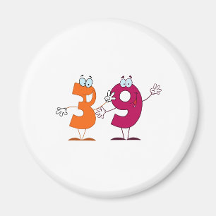 Aimant Numéro heureux 39