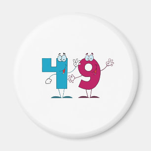 Aimant Numéro heureux 49