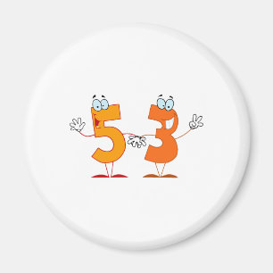 Aimant Numéro heureux 53