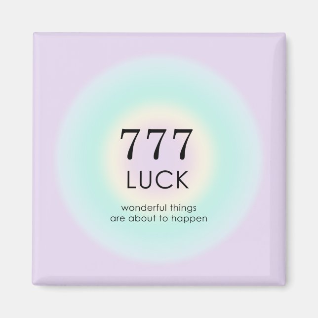 Aimant Numéros d'ange Numérologie 777 Chuck (Devant)
