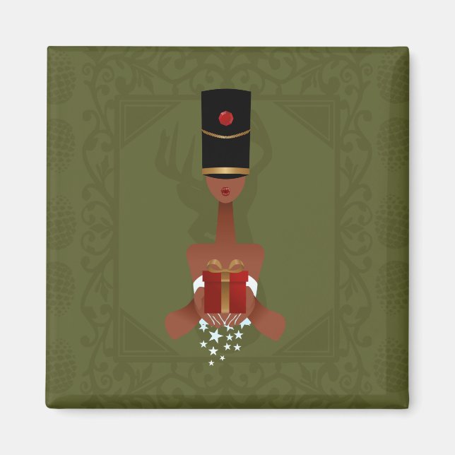 Aimant Nutcracker Cadeau de Noël (Devant)