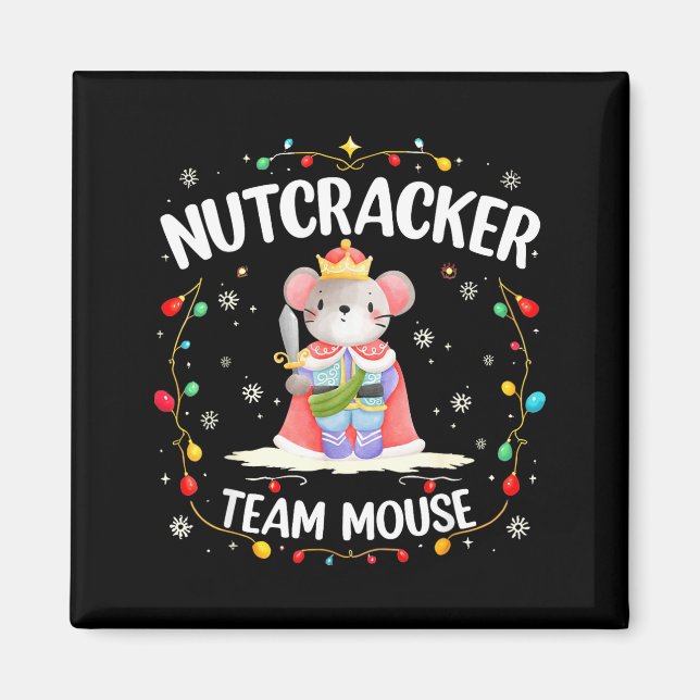 Aimant Nutcracker Team Mouse Christmas Dance Ballet Merry (Devant)