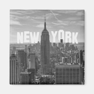 Aimant NYC Skyline Empire State Building, WTC BW 2C