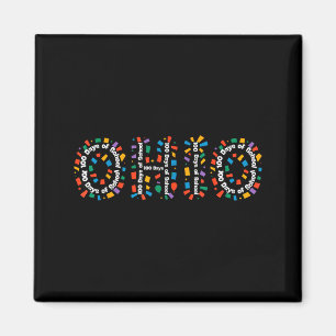 Aimant O-h-i-o Drôle 100ème Jour D'École Ohio Midwest