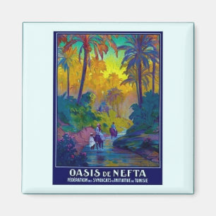 Aimant Oasis vintage de la Tunisie