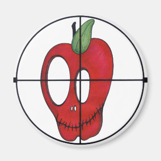 Aimant OBA, cible de crâne de pomme rouge