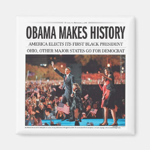 Aimant Obama fait l'aimant d'histoire