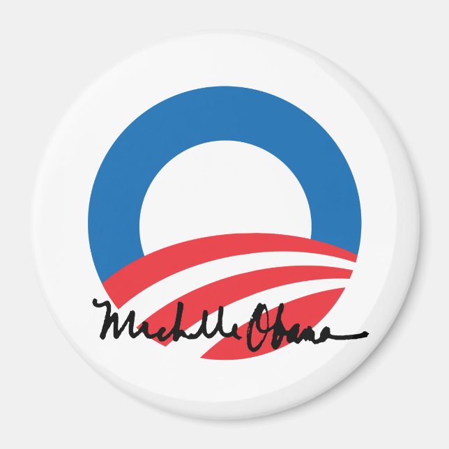 Aimant OBAMA O AVEC MICHELLE OBAMA AUTOGRAPHIE -.png (Devant)