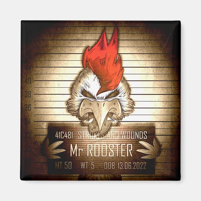 Aimant Objectif M. Rooster Vintage (Devant)
