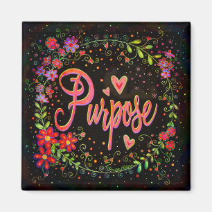 Aimant Objectif Plutôt amusant Colorful Floral Inspirivé