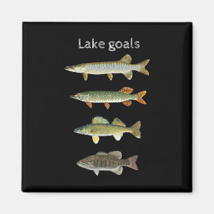 Aimant Objectifs de pêche dans le lac Musky Pike Walleye 