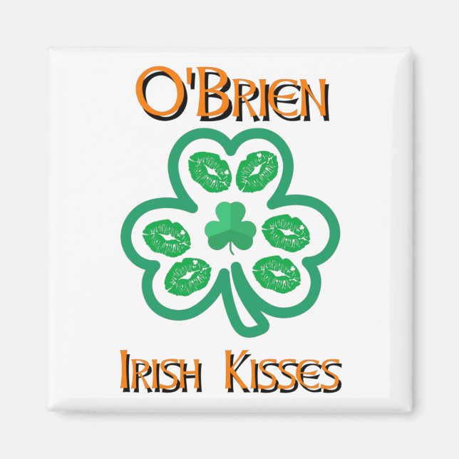 Aimant O'Brien Irish Kisses Clover Shamrocks (Devant)
