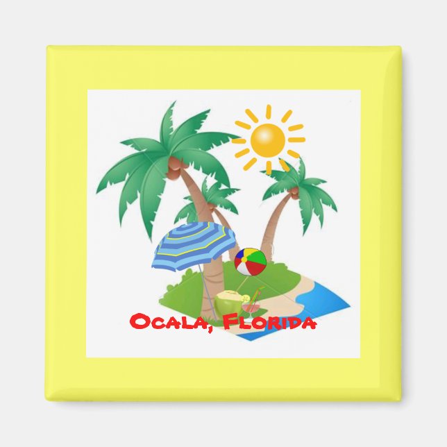 Aimant Ocala, Floride modèle magnétique du réfrigérateur (Devant)