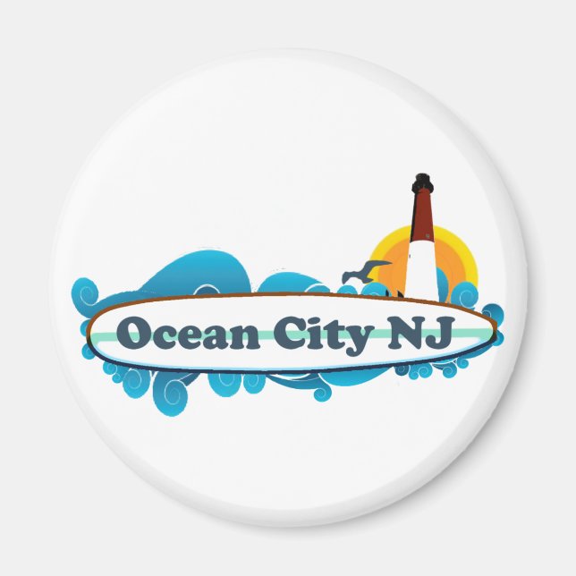 Aimant Ocean City. (Devant)