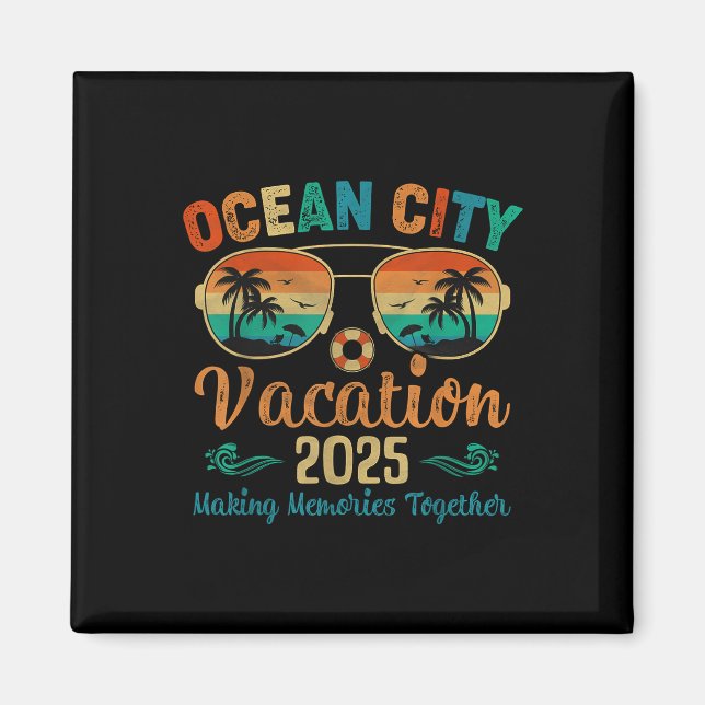 Aimant Ocean City Beach Vacation 2025 Friends Family Summ (Devant)