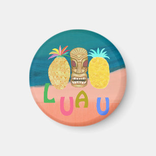 Aimant Ocean Tiki Pineapple Luau