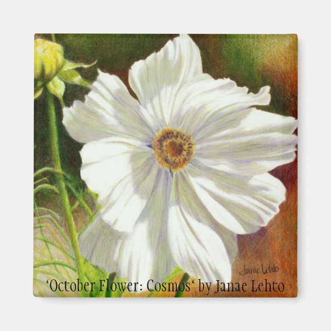 Aimant "Octobre Fleur : Cosmos" par Janae L... (Devant)