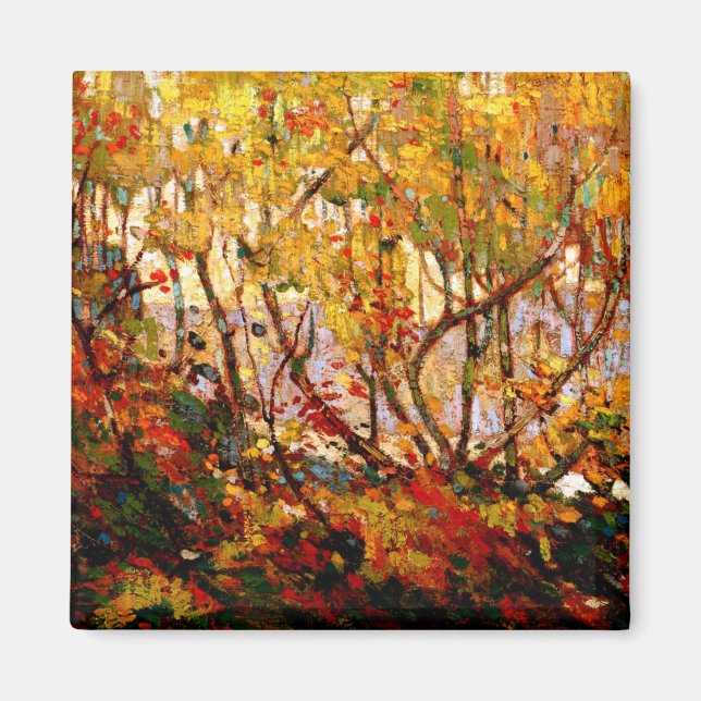 Aimant Octobre opulent, célèbre peinture d'art (Devant)