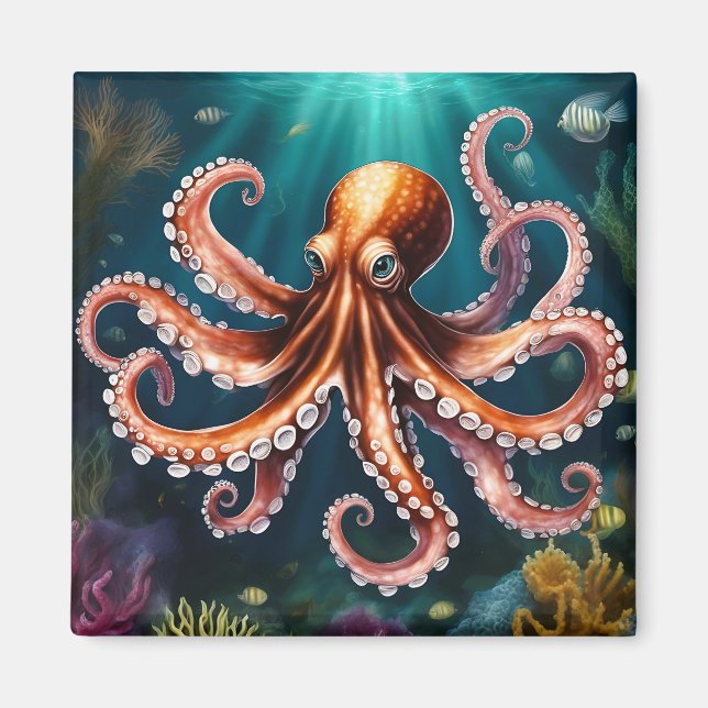 Aimant Octopus Art sous-marin (Devant)