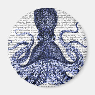Aimant Octopus bleu