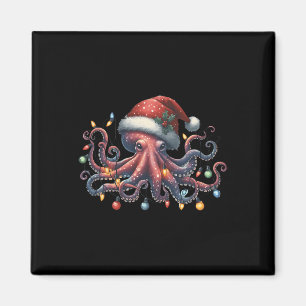 Aimant Octopus Père Noël illuminations de Noël Océan Octo