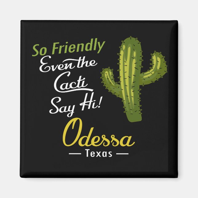 Aimant Odessa Cactus Funny Retro (Devant)
