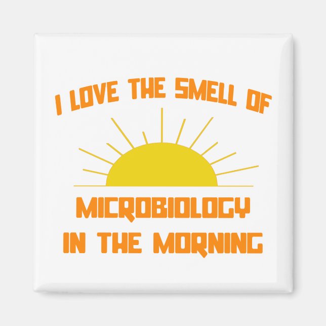 Aimant Odeur de microbiologie le matin (Devant)