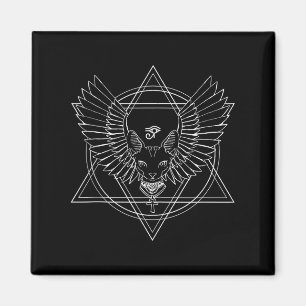 Aimant Oeil Horus Et Chat Égyptiens Avec Ailes Débardeur