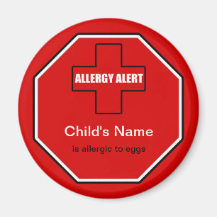 Aimant Oeuf Allergie Médicale Alerte allergique Std Magne