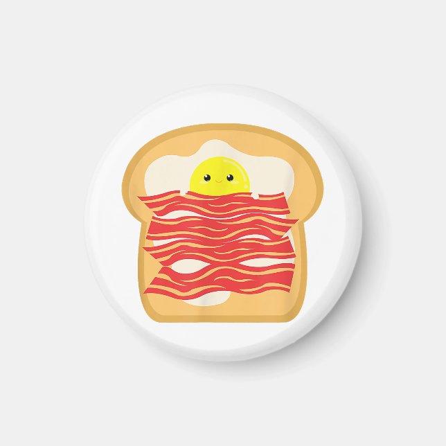 Aimant Oeuf Amusant Dans Un T-Shirt Lit Bacon - Brea Nour (Devant)