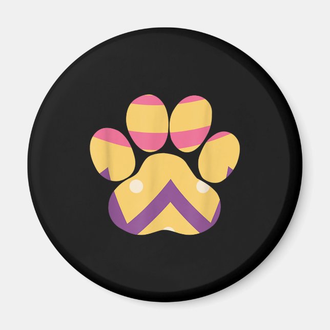 Aimant Oeuf coloré Paw de Pâques Drôle Chien Amoureux de  (Devant)